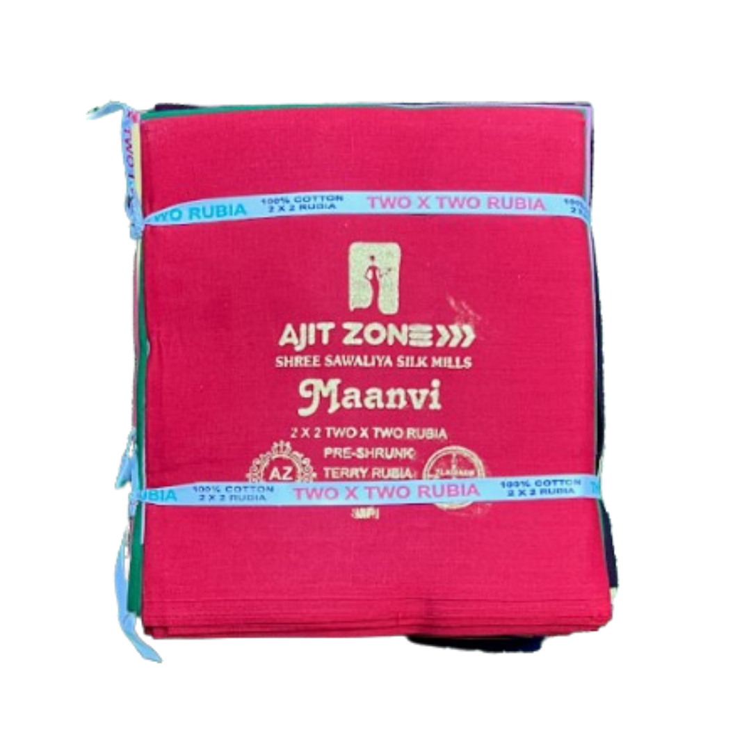 Ajit Zone Maanvi Blouse Piece Bundle (50 Pcs) – 80cm Pre-Cut, Premium Rubia Cotton, Assorted Colors