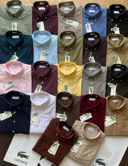 Lacoste Premium Imported Men’s Wear Collection | Sizes M–XXL | 5 Colours | MOQ 28 Pcs Set