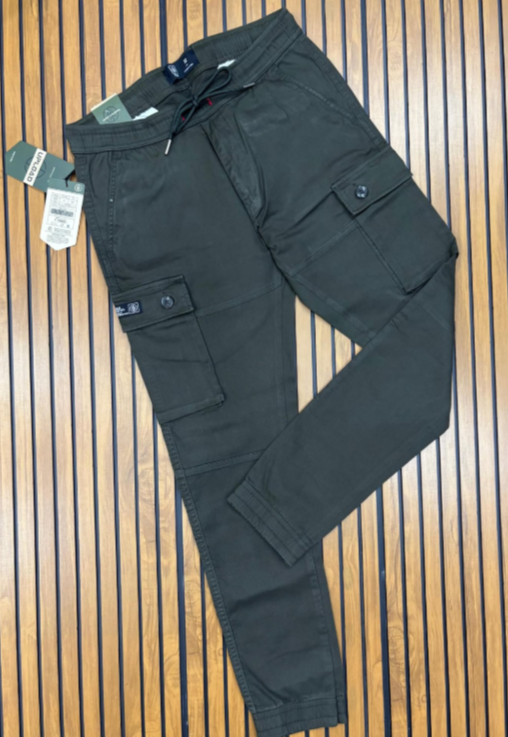 Upload® Premium 6-Pocket Cargo Pants | 100% Cotton Twill (Birla Mills Fabric) | Slim Fit | Sizes 30–38 | 5 Colours | MOQ 50 Pcs