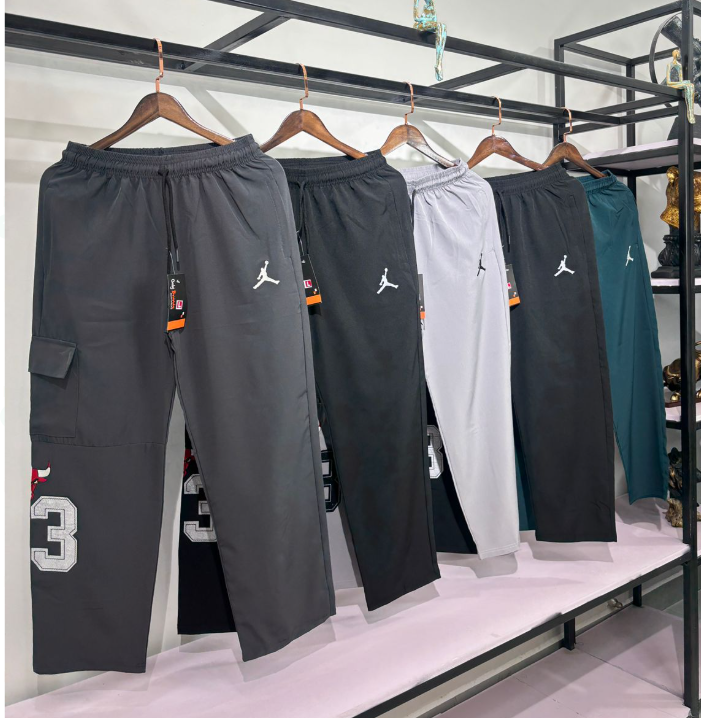 JORDAN® Premium Heavy NS Lycra Joggers | Black Double | Embroidery Work | Sizes S–XXL | MOQ 30 Pcs