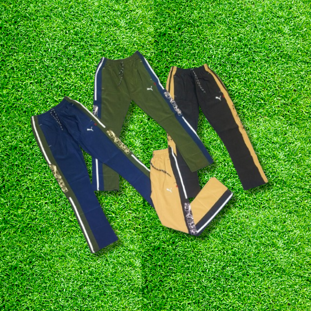 Sportswear Track Pants/Joggers with Side Stripe Design | MOQ 40 Pcs set | Elastic Waist & Adjustable Drawstring | Multiple Colors