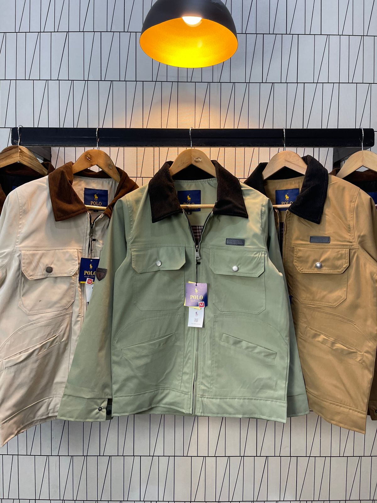 AAA+ Premium Polo Jacket – Corduroy Collar, Multi-Pocket Design | Mixed Colors & Sizes (MOQ 25 Pcs Set)